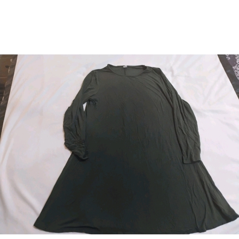 Old Navy Forest Green Long Sleeve Dress